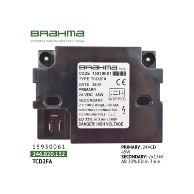 Brahma Transformador de encendido TCD2FA X1.02 15930061