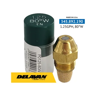Delavan Tobera de aceite 1.25GPH,80W P0125-80W1