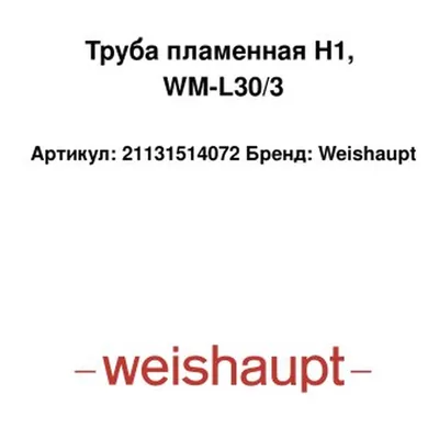 Weishaupt Tubo de llama 21131514072
