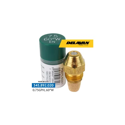 Delavan Tobera de aceite 0.75GPH,60W P0075-60W1