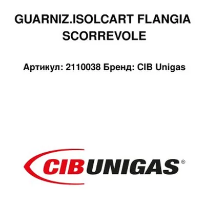 CIB Unigas Junta de brida 2110038