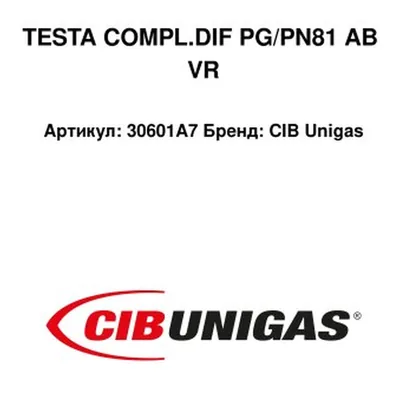 CIB Unigas Cabezal de combustión 30601A7