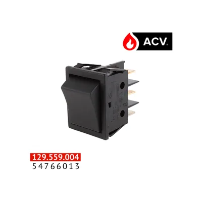 ACV Interruptor negro 22x30 dbl.inv 6tabs 54766013
