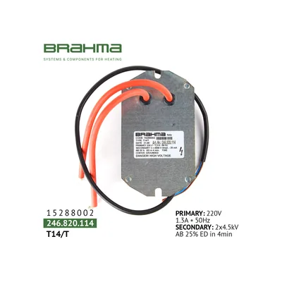 Brahma Transformador de encendido T14/T 15288002