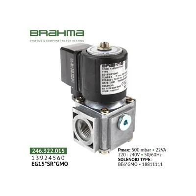 Brahma Válvula de gas EG15*SR*GMO 13924560