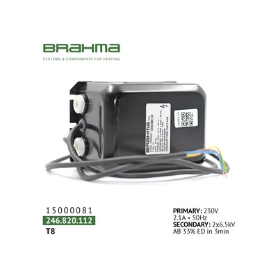Brahma Transformador de encendido T8 15000081
