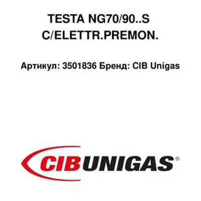 CIB Unigas Cabezal de combustión 3501836
