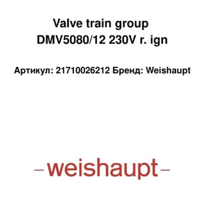 Weishaupt Grupo de válvulas 21710026212