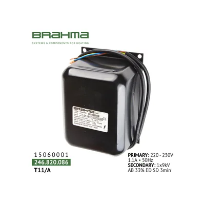 Brahma Transformador de encendido T11/A 15060001