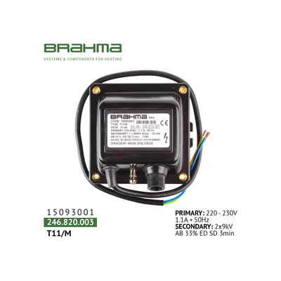 Brahma Transformador de encendido T11/M 15093001