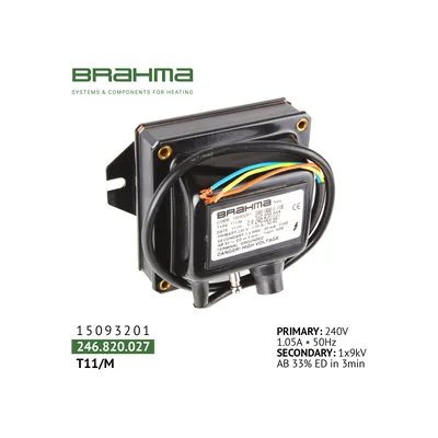 Brahma Transformador de encendido T11/M 15093201