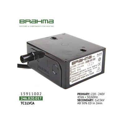 Brahma Transformador de encendido TC1LVCA 15911002