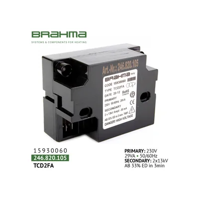 Brahma Transformador de encendido TCD2FA 15930060