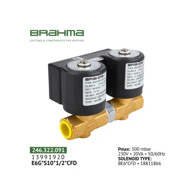 Brahma Doble electroválvula de gas 13991920