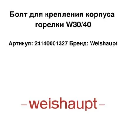 Weishaupt Tornillo de la carcasa del quemador 24140001327