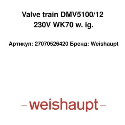 Weishaupt Tren de válvulas DMV5100/12 27070526420