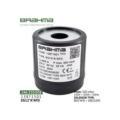 Brahma Bobina para válvula BE6*AFD 18811095