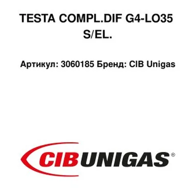 CIB Unigas Cabezal de combustión 3060185