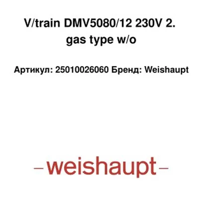 Weishaupt Quemador DMV5080/12 25010026060
