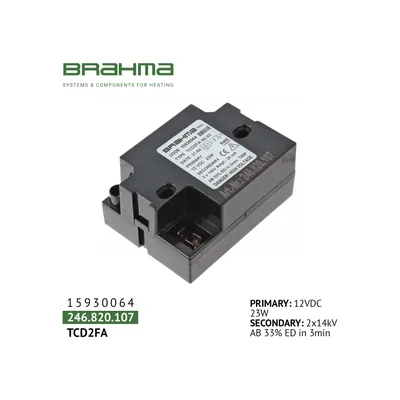 Brahma Transformador de encendido TCD2FA 15930064