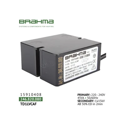 Brahma Ignition transformer TD1LVCAF 15910408