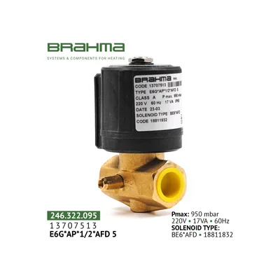 Brahma Electroválvula de gas E6G*A P*1/2*AFD5 13707513