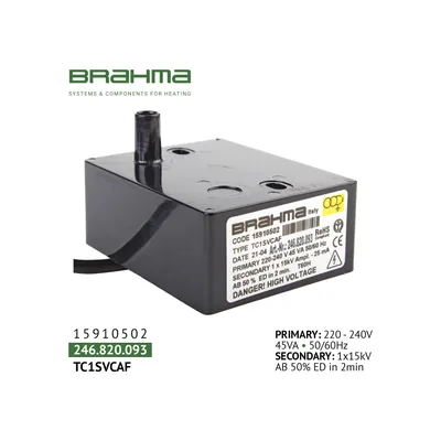 Brahma Ignition transformer TC1SVCAF 15910502